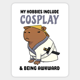 My hobbies include Cosplay and being awkward Capybara Samurai Magnet